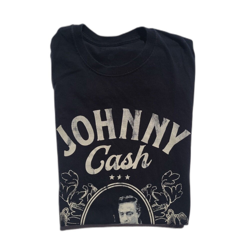 Johnny Cash Man in black t-shirt  band tee